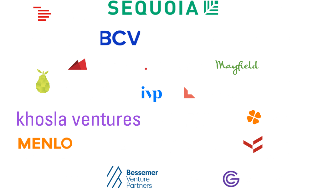 Logos of top venture capital firms represented